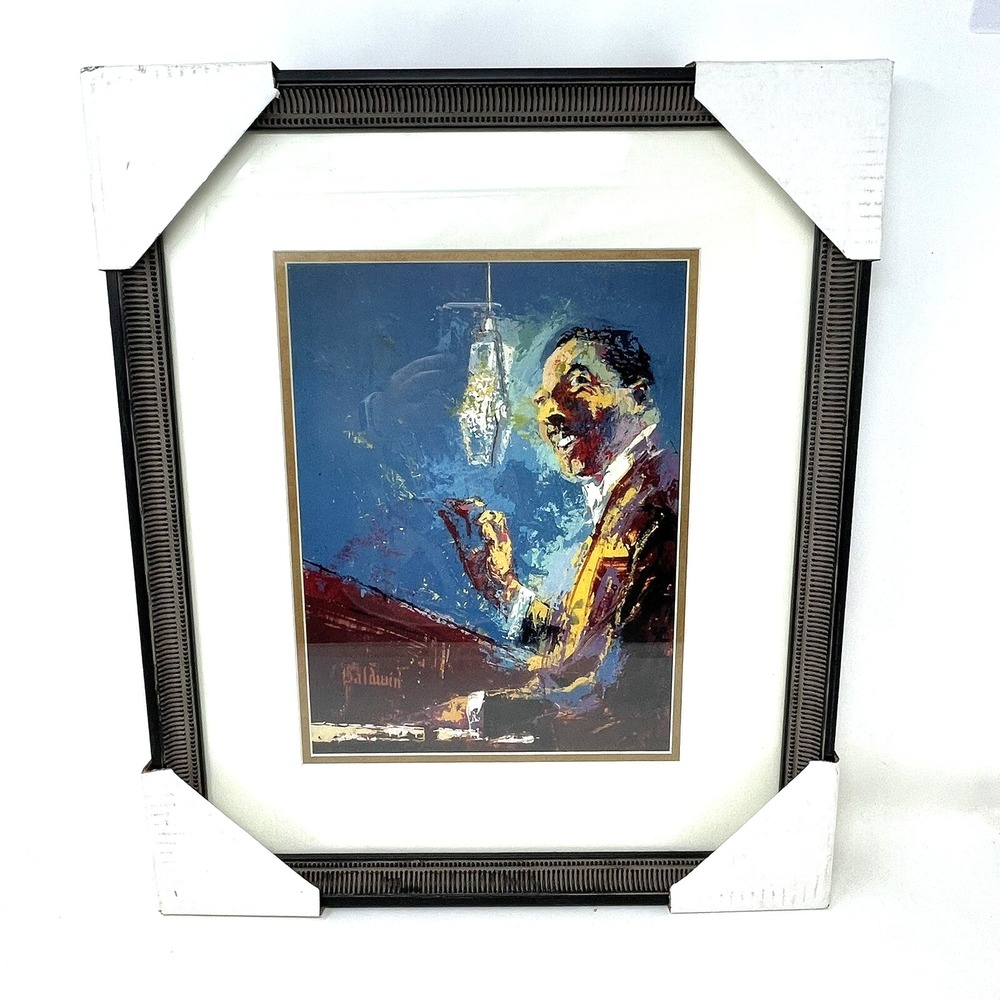 LeRoy Neiman "Eroll Garner" Newly CUSTOM FRAMED Art Print Jazz Pianist composer